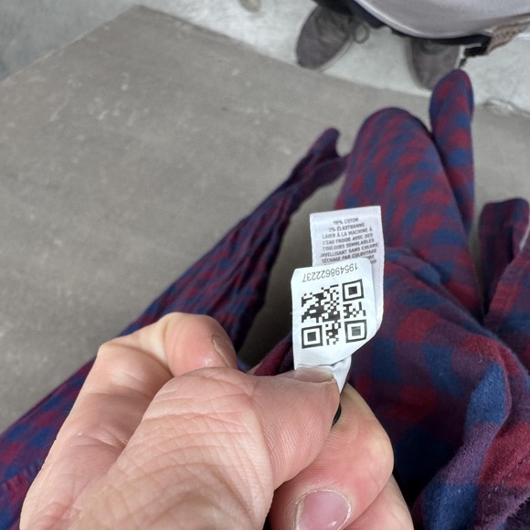 Bonobos Shirt Mens XL Red Blue Plaid Stretch Slim Fit Long Sleeve Casual Button - Picture 7 of 10